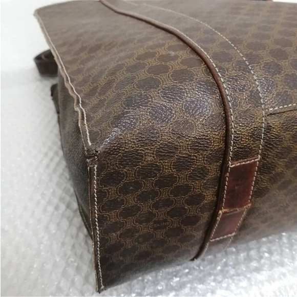 Celine Dark Brown Patterned Tote - Picture 7 of 11